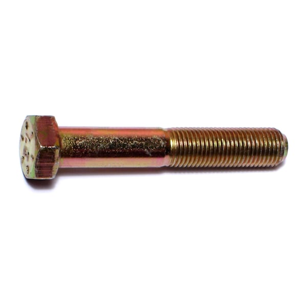 Midwest Fastener Grade 8, 3/8"-24 Hex Head Cap Screw, Zinc Yellow Steel, 2-1/4 in L, 25 PK 00862 - main